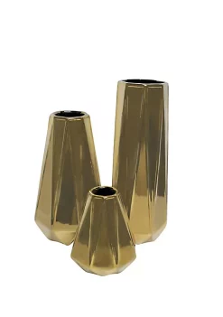 Hot Sale ⌛ Glam Ceramic Vase - Set of 3 by Monroe Lane ✨ -Monroe Lane Sales Belk 23013