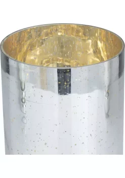 Cheapest 💯 Glam Glass Hurricane Lamp - Set of 3 by Monroe Lane 🔔 -Monroe Lane Sales Belk 23024