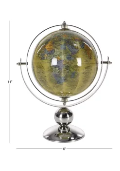 Best Sale 🥰 Traditional Stainless Steel Globe by Monroe Lane 🔥 -Monroe Lane Sales Belk 23124