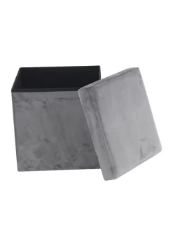 New ❤️ Modern Polyester Storage Stool by Monroe Lane 🔔 -Monroe Lane Sales Belk 23129