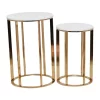 Outlet 🛒 Contemporary Metal Accent Table - Set of 2 by Monroe Lane ❤️