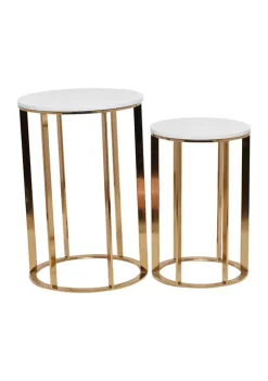 Outlet 🛒 Contemporary Metal Accent Table - Set of 2 by Monroe Lane ❤️