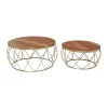 Discount 🎁 Contemporary Metal Accent Table - Set of 2 by Monroe Lane 🔔