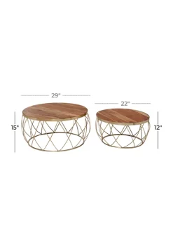 Discount 🎁 Contemporary Metal Accent Table - Set of 2 by Monroe Lane 🔔 -Monroe Lane Sales Belk 23170
