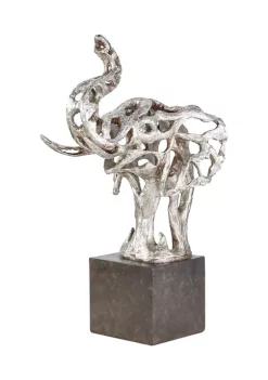 Budget 🤩 Polystone Eclectic Sculpture Elephant by Monroe Lane 🛒 -Monroe Lane Sales Belk 23192