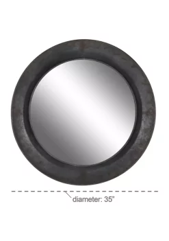 Best Pirce ⌛ Industrial Metal Wall Mirror by Monroe Lane 🥰 -Monroe Lane Sales Belk 2321