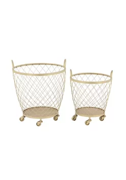 Brand new 💯 Modern Metal Storage Cart - Set of 2 by Monroe Lane ✨ -Monroe Lane Sales Belk 23222