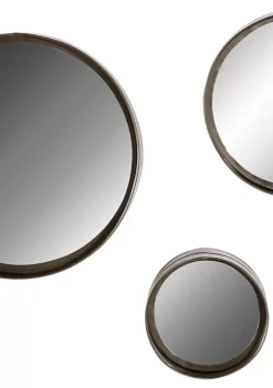 Budget 🌟 Contemporary Metal Wall Mirror - Set of 3 by Monroe Lane 😍 -Monroe Lane Sales Belk 23250