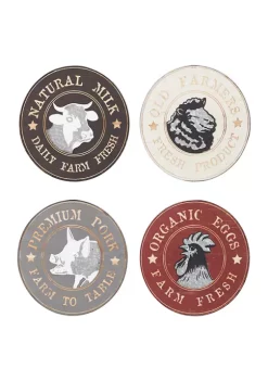 Best Pirce ⌛ Iron Farmhouse Wall Décor - Set of 4 by Monroe Lane 🌟 -Monroe Lane Sales Belk 23309