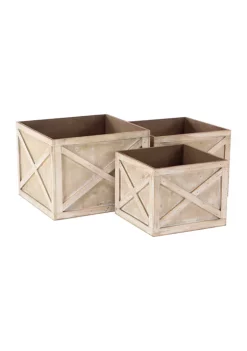 Best reviews of 😍 Farmhouse Wood Planter - Set of 3 by Monroe Lane 🔔