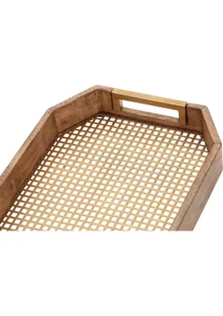 Wholesale 💯 Traditional Metal Tray - Set of 2 by Monroe Lane ✔️ -Monroe Lane Sales Belk 23348