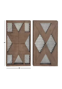 Top 10 ⭐ Fir Farmhouse Wall Décor - Set of 2 by Monroe Lane 🤩 -Monroe Lane Sales Belk 23367