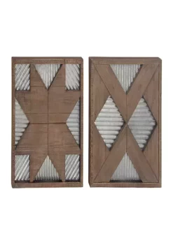 Top 10 ⭐ Fir Farmhouse Wall Décor - Set of 2 by Monroe Lane 🤩 -Monroe Lane Sales Belk 23368