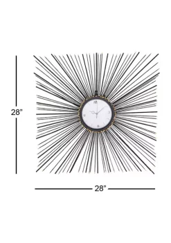 Wholesale 🔔 Iron Modern Wall Clock by Monroe Lane 😀 -Monroe Lane Sales Belk 23371