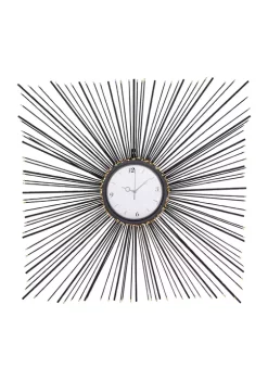 Wholesale 🔔 Iron Modern Wall Clock by Monroe Lane 😀 -Monroe Lane Sales Belk 23372