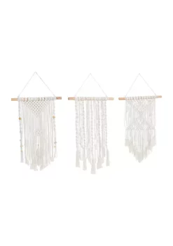 Flash Sale 🧨 Country Cottage Cotton Wall Decor - Set of 3 by Monroe Lane 🎉 -Monroe Lane Sales Belk 23499