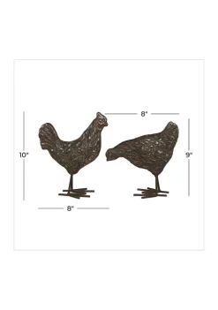 Flash Sale 🎁 Farmhouse Metal Sculpture - Set of 2 by Monroe Lane ❤️ -Monroe Lane Sales Belk 23550