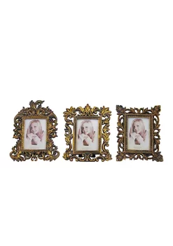 Flash Sale 🎉 Traditional Polystone Photo Frame - Set of 3 by Monroe Lane 👍