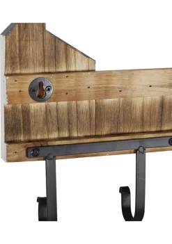 Flash Sale 🤩 Wood Farmhouse Wall Hook Rack by Monroe Lane 🧨 -Monroe Lane Sales Belk 23603