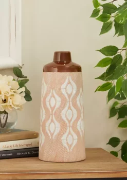 Buy ⭐ Tan Porcelain Traditional Vase by Monroe Lane ⭐