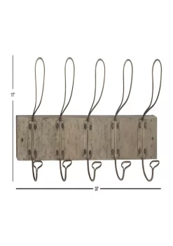 Best Sale 😉 Iron Vintage Wall Hook Rack by Monroe Lane 🎉 -Monroe Lane Sales Belk 23668