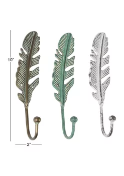 Wholesale 🔥 Eclectic Metal Wall Hook - Set of 3 by Monroe Lane 😀 -Monroe Lane Sales Belk 23689