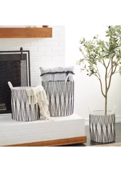 Budget ✔️ Bohemian Plastic Storage Basket - Set of 3 by Monroe Lane 🥰