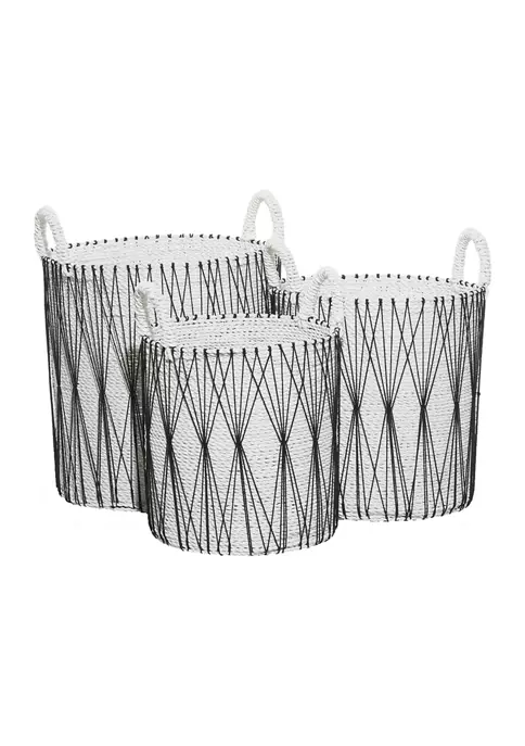 Budget โ๏ธ Bohemian Plastic Storage Basket - Set of 3 by Monroe Lane ๐ฅฐ 2 Budget โ๏ธ Bohemian Plastic Storage Basket - Set of 3 by Monroe Lane ๐ฅฐ - Image 2
