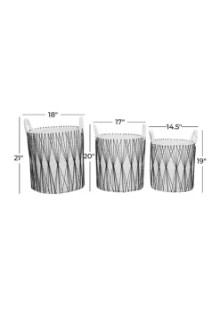 Budget โ๏ธ Bohemian Plastic Storage Basket - Set of 3 by Monroe Lane ๐ฅฐ 9 Budget โ๏ธ Bohemian Plastic Storage Basket - Set of 3 by Monroe Lane ๐ฅฐ -Monroe Lane Sales Belk 23745