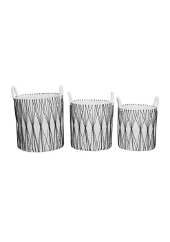 Budget โ๏ธ Bohemian Plastic Storage Basket - Set of 3 by Monroe Lane ๐ฅฐ 10 Budget โ๏ธ Bohemian Plastic Storage Basket - Set of 3 by Monroe Lane ๐ฅฐ -Monroe Lane Sales Belk 23746