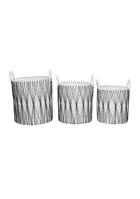 Budget โ๏ธ Bohemian Plastic Storage Basket - Set of 3 by Monroe Lane ๐ฅฐ 5 Budget โ๏ธ Bohemian Plastic Storage Basket - Set of 3 by Monroe Lane ๐ฅฐ - Image 5