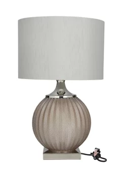 Best Sale 🌟 Transitional Glass Table Lamp by Monroe Lane 😍 -Monroe Lane Sales Belk 23752
