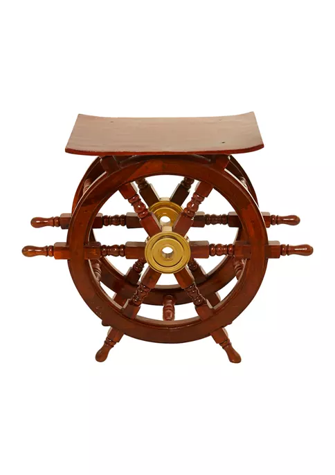 Buy ❤️ Nautical Wood Accent Table by Monroe Lane ⌛ 1 Buy ❤️ Nautical Wood Accent Table by Monroe Lane ⌛