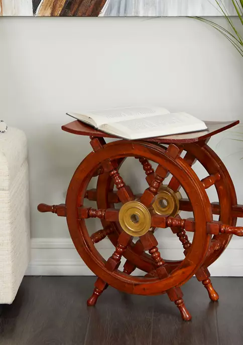 Buy ❤️ Nautical Wood Accent Table by Monroe Lane ⌛ 2 Buy ❤️ Nautical Wood Accent Table by Monroe Lane ⌛ - Image 2