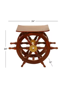 Buy ❤️ Nautical Wood Accent Table by Monroe Lane ⌛ 8 Buy ❤️ Nautical Wood Accent Table by Monroe Lane ⌛ -Monroe Lane Sales Belk 23768