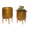 Hot Sale 👍 Contemporary Metal Planter - Set of 2 by Monroe Lane 🔔