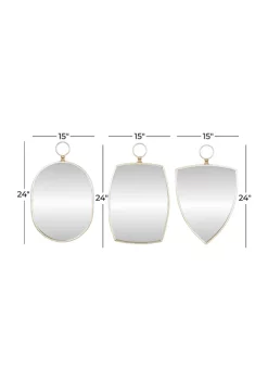 Discount 🤩 Traditional Wood Wall Mirror - Set of 3 by Monroe Lane 😀 -Monroe Lane Sales Belk 23805