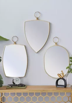 Discount 🤩 Traditional Wood Wall Mirror - Set of 3 by Monroe Lane 😀 -Monroe Lane Sales Belk 23806