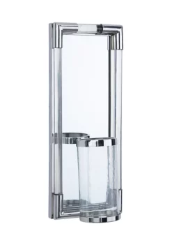 Best Pirce 🔥 Contemporary Stainless Steel Wall Sconce by Monroe Lane 😀 -Monroe Lane Sales Belk 23836