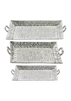 Hot Sale β Traditional Metal Tray - Set of 3 by Monroe Lane π