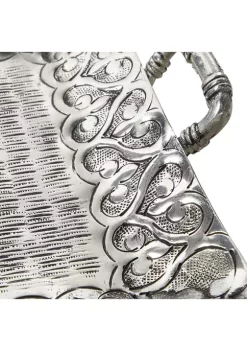 Hot Sale ⭐ Traditional Metal Tray - Set of 3 by Monroe Lane 🔔 -Monroe Lane Sales Belk 23848