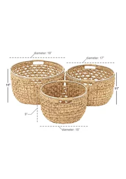 Cheap ✔️ Coastal Seagrass Storage Basket - Set of 3 by Monroe Lane 🛒 -Monroe Lane Sales Belk 23894