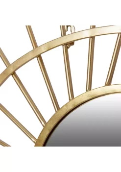 Best Pirce 🎉 Contemporary Metal Wall Mirror by Monroe Lane 🛒 -Monroe Lane Sales Belk 23907