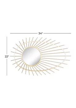 Best Pirce 🎉 Contemporary Metal Wall Mirror by Monroe Lane 🛒 -Monroe Lane Sales Belk 23908