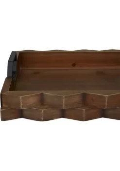Hot Sale ❤️ Modern Wood Tray - Set of 2 by Monroe Lane 😉 -Monroe Lane Sales Belk 2392