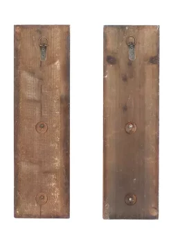 Flash Sale 😉 Rustic Wood Wall Sconce - Set of 2 by Monroe Lane 👏 -Monroe Lane Sales Belk 23934