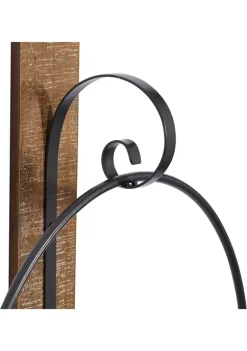 Wholesale 🎁 Contemporary Wood Wall Sconce by Monroe Lane ✨ -Monroe Lane Sales Belk 23958