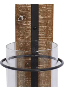 Wholesale 🎁 Contemporary Wood Wall Sconce by Monroe Lane ✨ -Monroe Lane Sales Belk 23959