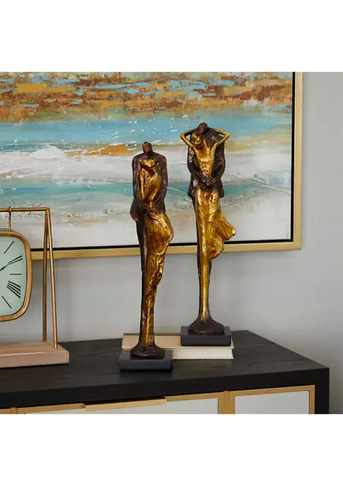 Best deal 🛒 Modern Polystone Sculpture - Set of 2 by Monroe Lane 🥰 2 Best deal 🛒 Modern Polystone Sculpture - Set of 2 by Monroe Lane 🥰 - Image 2