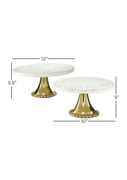 Brand new 👏 Glam Marble Cake Stand - Set of 2 by Monroe Lane 💯 -Monroe Lane Sales Belk 23990